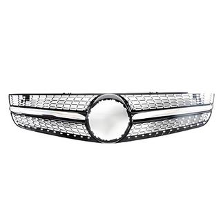 Front Grille Diamond Black (2008-2011) Mercedes SL R230 2001-2011 photo 2
