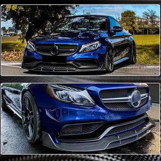 Front Bumper Lip V2 (for Coupe/Cabriolet C63 AMG 2015-2019, Carbon) photo 4