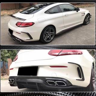 Rear bumper covers (for Coupe/Cabriolet C63 AMG 2015-2019, Carbon) photo 3