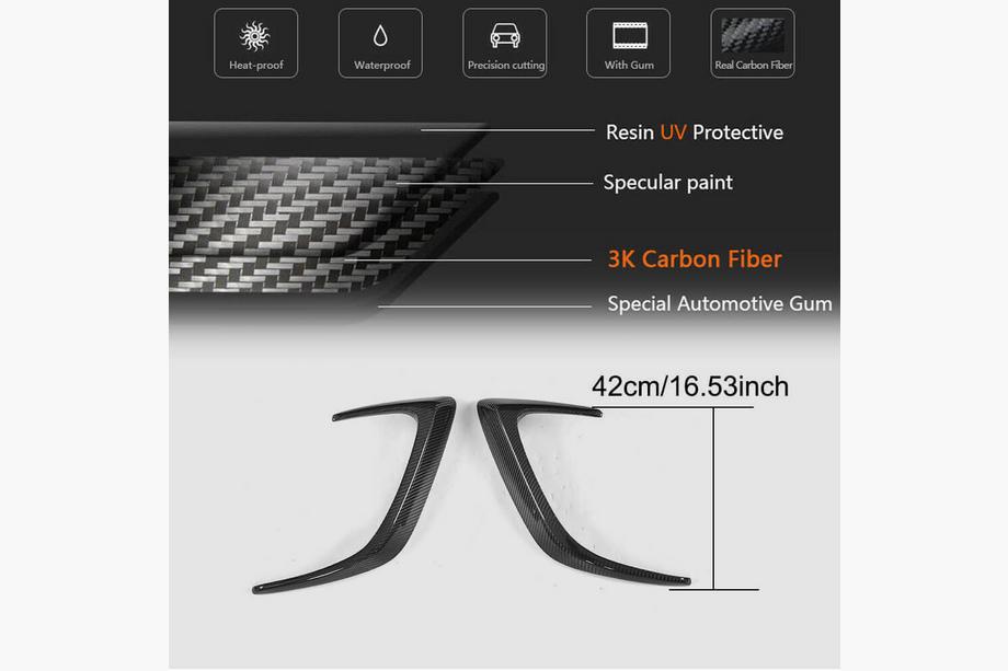 Mercedes C-class W205 2014-2021 Rear bumper covers (for Coupe/Cabriolet C63 AMG 2015-2019, Carbon) Photo 5