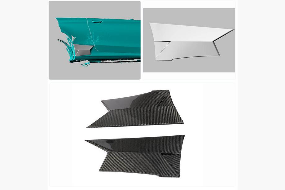 Mercedes C-class W205 2014-2021 Carbon Rear Fender Covers (for Coupe/Cabriolet C63 AMG 2015-2019) Photo 2