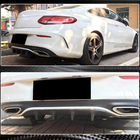 Mercedes C-class W205 2014-2021 Rear Bumper Diffuser for AMG-Line / C43 AMG Coupe/Cabriolet 2015-2019, Carbon photo 4