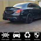 Mercedes C-class W205 2014-2021 Rear bumper diffuser with exhaust tips (for SD C43 AMG 2015-2019, Carbon) photo 2