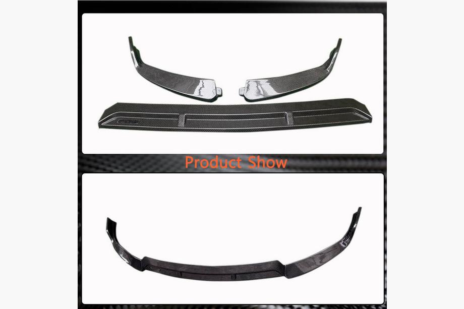 Mercedes C-class W205 2014-2021 Front Bumper Lip Spoiler (for SD AMG-Line 2019-2021, Carbon) Photo 4