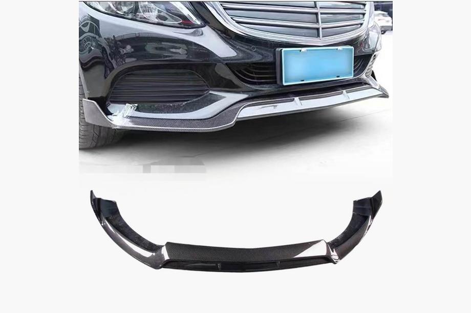 Mercedes C-class W205 2014-2021 Front Bumper Lip V1 (for SD Base 2019-2021, Carbon) Image
