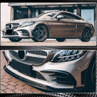Mercedes C-class W205 2014-2021 Front Bumper Lip V1 for C43 AMG 2019-2021 Carbon photo 4