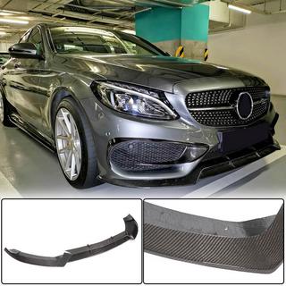 Front Bumper Lip V1 for C43 AMG 2015-2019 Carbon photo 1