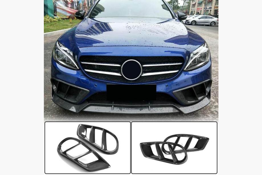 Mercedes C-class W205 2014-2021 Carbon Fog Light Covers for C43 AMG 2015-2019 Image