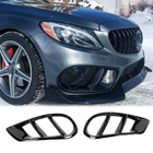 Mercedes C-class W205 2014-2021 Fog Light Covers (for C43 AMG 2015-2019, Plastic) photo 1