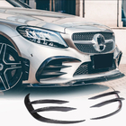 Mercedes C-class W205 2014-2021 Front Bumper Extensions V1 for C43 AMG 2019-2021 Carbon photo 1