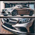 Mercedes C-class W205 2014-2021 Front Bumper Extensions V1 for C43 AMG 2019-2021 Carbon photo 6