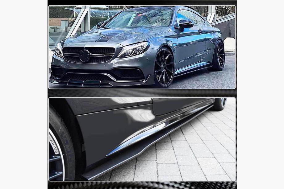 Mercedes C-class W205 2014-2021 Side Skirts V1 (for C43/C63 AMG 2015-2019, Carbon) Photo 3