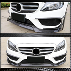 Mercedes C-class W205 2014-2021 Front Bumper Lip V2 for C43 AMG 2015-2019 Carbon photo 4