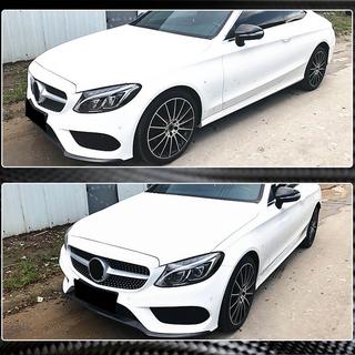 Front Bumper Lip V4 for C43 AMG 2015-2019 Carbon photo 3