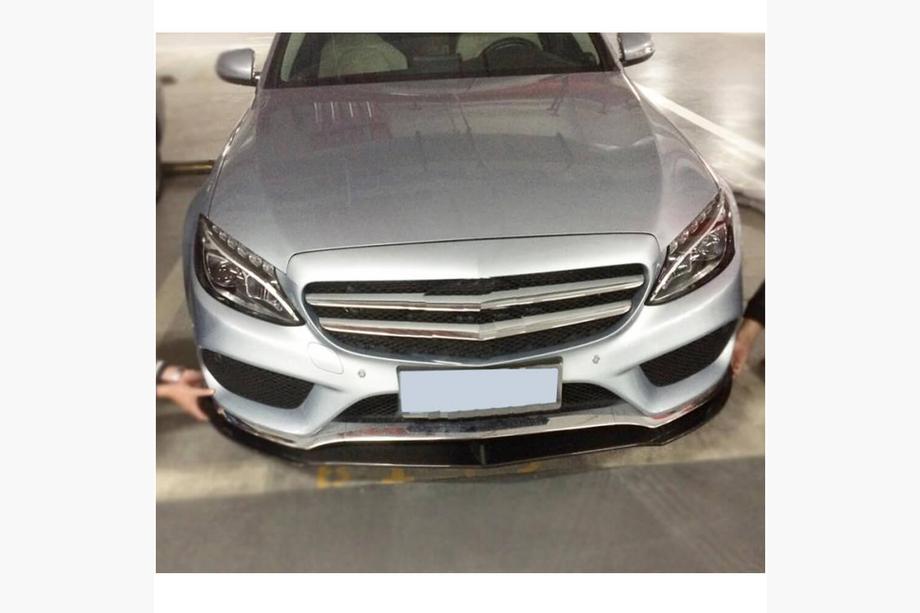 Mercedes C-class W205 2014-2021 Front Bumper Lip V7 for C43 AMG 2015-2019 Plastic Photo 3