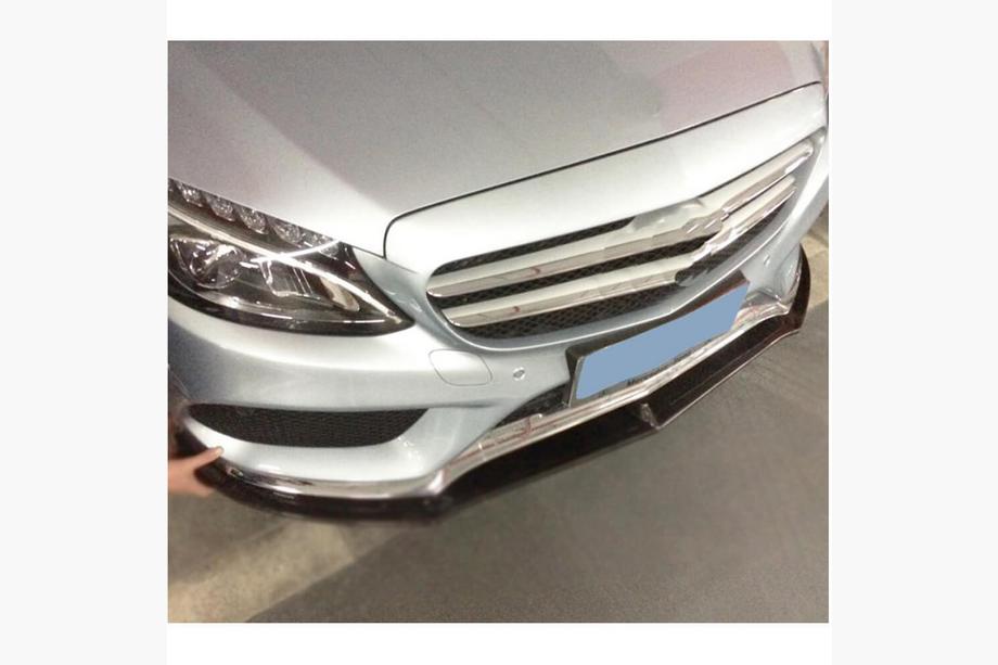 Mercedes C-class W205 2014-2021 Front Bumper Lip V7 for C43 AMG 2015-2019 Plastic Photo 4
