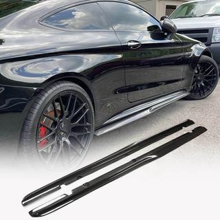 Side Skirts V4 (for C43/C63 AMG 2015-2019, Carbon) photo 1