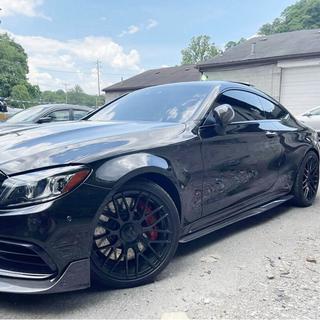 Side Skirts V4 (for C43/C63 AMG 2015-2019, Carbon) photo 2