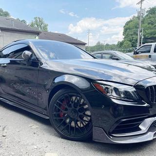Side Skirts V4 (for C43/C63 AMG 2015-2019, Carbon) photo 3