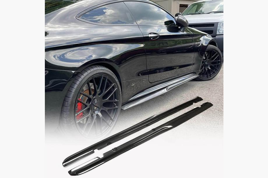 Mercedes C-class W205 2014-2021 Side Skirts V4 (for C43/C63 AMG 2015-2019, Carbon) Image