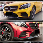 Mercedes C-class W205 2014-2021 Front Bumper Lip V3 for C43 AMG 2019-2021 Carbon photo 4