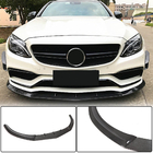 Mercedes C-class W205 2014-2021 Front Bumper Lip V1 for SD C63 AMG 2015-2019 Carbon photo 1