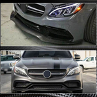 Mercedes C-class W205 2014-2021 Front Bumper Lip V2 for SD C63 AMG 2015-2019 Carbon photo 5