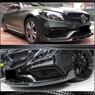 Mercedes C-class W205 2014-2021 Front Bumper Lip V4 for SD C63 AMG 2015-2019 Carbon photo 5