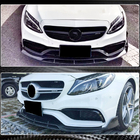 Mercedes C-class W205 2014-2021 Front Bumper Lip V4 for SD C63 AMG 2015-2019 Carbon photo 6