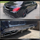 Mercedes C-class W205 2014-2021 Rear Bumper Diffuser for SD C43/C63 AMG 2015-2019 Carbon photo 4