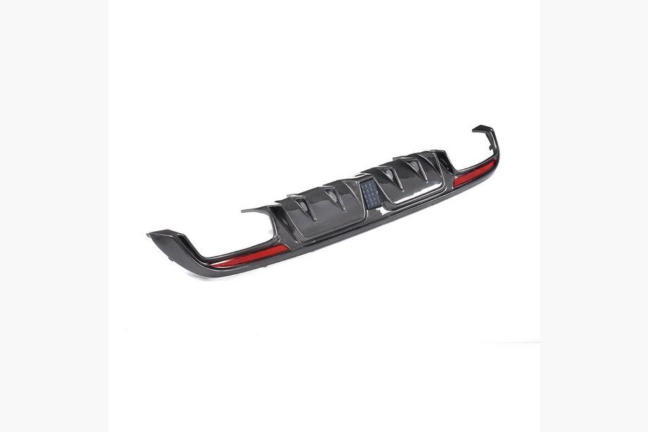 Mercedes C-class W205 2014-2021 Rear Bumper Diffuser V1 for SD C43/C63 AMG 2015-2019 Carbon Image