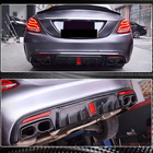 Mercedes C-class W205 2014-2021 Rear Bumper Diffuser V2 for SD C43/C63 AMG 2015-2019 Carbon photo 1
