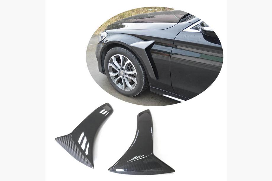 Mercedes C-class W205 2014-2021 Carbon Front Fender Covers (for SD AMG-Line 2015-2019) Photo 1