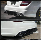 Mercedes C-class W204 2007-2015 Rear Bumper Diffuser Spoiler for C63 AMG 2012-2014 Carbon photo 3
