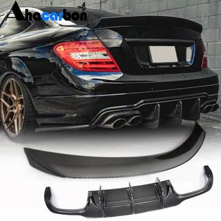 Rear Bumper Diffuser Spoiler for C63 AMG 2012-2014 Carbon photo 1