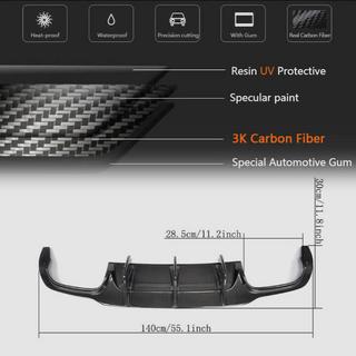 Rear Bumper Diffuser Spoiler for C63 AMG 2012-2014 Carbon photo 4