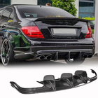 Mercedes C-class W204 2007-2015 Rear Bumper Diffuser V1 for AMG SD 2008-2011, Carbon photo 1