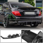Mercedes C-class W204 2007-2015 Rear Bumper Diffuser V1 for AMG SD 2008-2011, Carbon photo 2