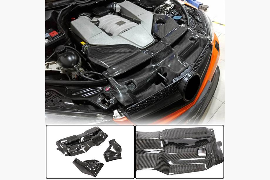Mercedes C-class W204 2007-2015 Cold Air Intake System Housing with Cover (Dry Carbon) for C63 AMG 2012-2014 Image