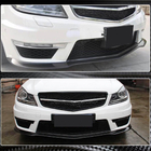Mercedes C-class W204 2007-2015 Front Bumper Lip V3 Overlay (for AMG 2012-2014, Carbon) photo 4