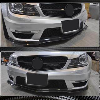 Front Bumper Lip V3 Overlay (for AMG 2012-2014, Carbon) photo 3