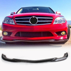 Mercedes C-class W204 2007-2015 Front Bumper Lip Spoiler (for AMG-Line 2008-2011, Carbon) photo 1