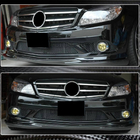 Mercedes C-class W204 2007-2015 Front Bumper Lip Spoiler (for AMG-Line 2008-2011, Carbon) photo 4