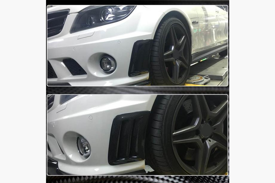 Mercedes C-class W204 2007-2015 Carbon Front Bumper Covers for C63 AMG Sedan 2008-2011 Photo 3