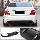 Mercedes C-class W204 2007-2015 Rear Bumper Diffuser V3 for AMG SD 2008-2011 Carbon photo 1