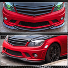 Mercedes C-class W204 2007-2015 Front Bumper Lip V3 (for AMG 2008-2011, Carbon) photo 4