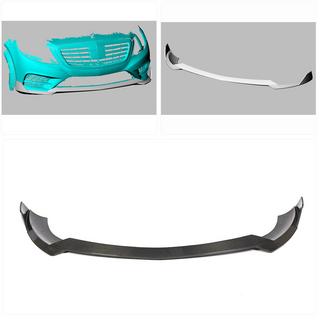 Front Bumper Lip Spoiler (for AMG-Line 2014-2017, Carbon) photo 2