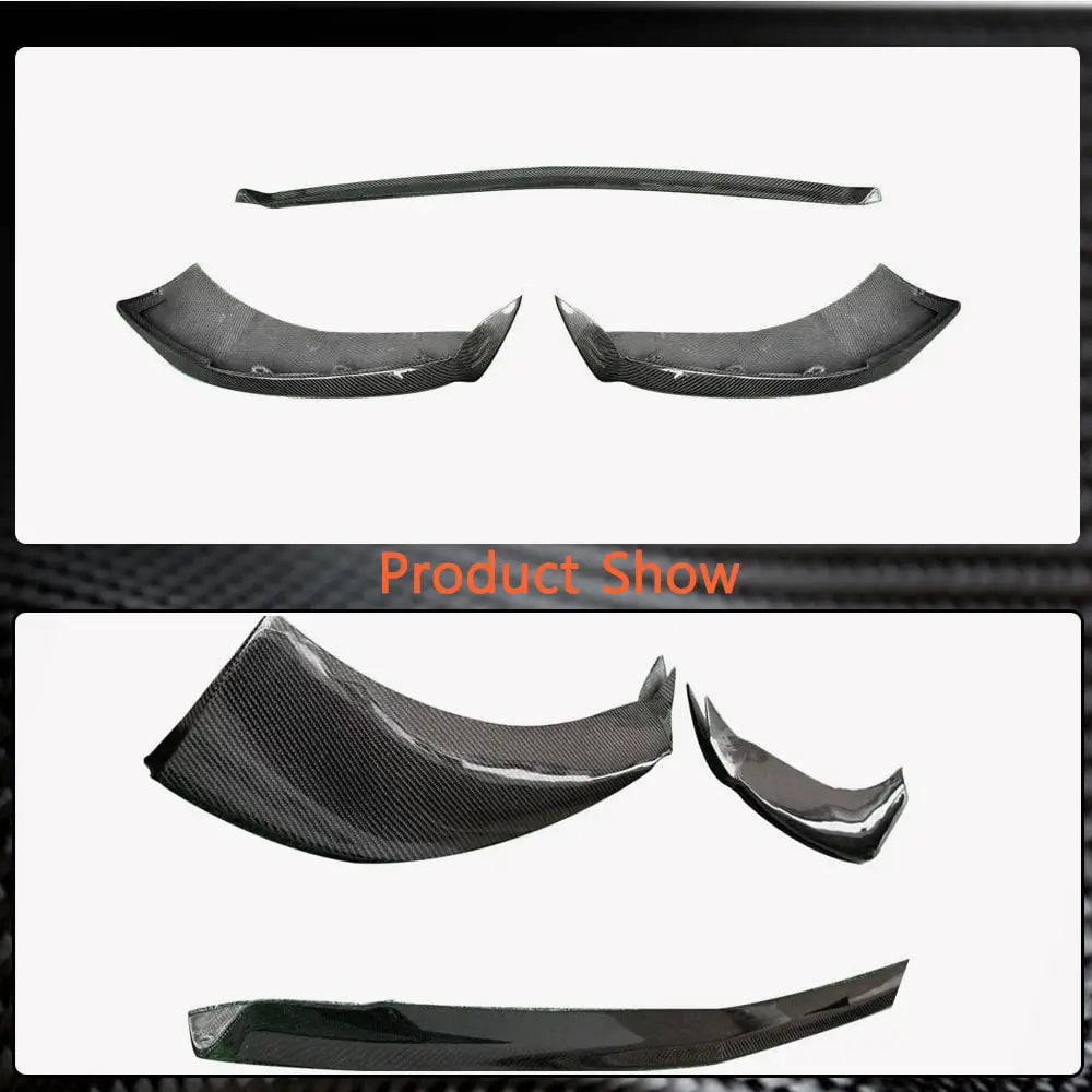 Mercedes S-class W222 2013-2022 Front Bumper Lip Spoiler (for AMG-Line 2018-2022, Carbon) photo 5