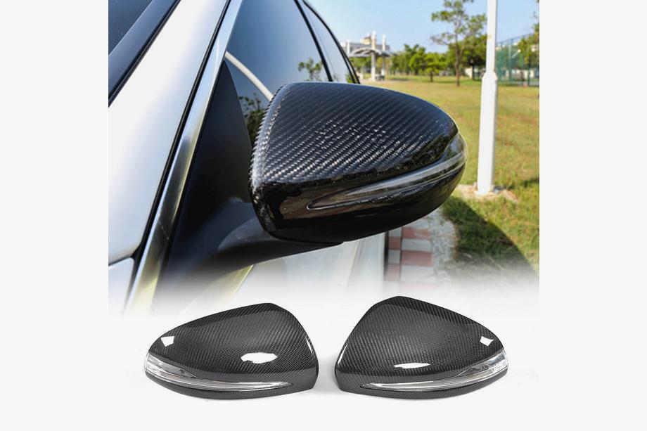 Mercedes S-class W222 2013-2022 Mirror Covers V2 (2014-2017, Carbon) Image