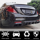 Mercedes S-class W222 2013-2022 Rear bumper diffuser with exhaust tips (for S63/S65 AMG 2018-2021, Carbon) photo 2